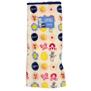 Pillsbury Doughboy Cookie Pink Easter Bunny Egg Eggs Blanket Oversized 60 X 70”